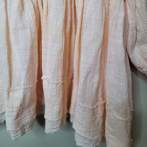 Free People Keeping It Cool Pullover Peach Oversized Size M - Picture 4 of 10